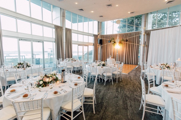 city beach wedding reception