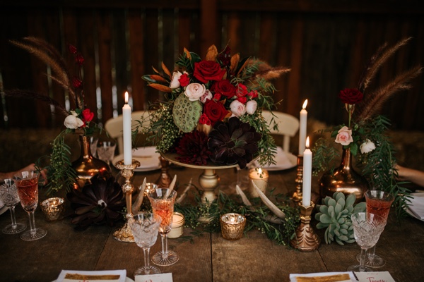 autumn wedding table centerpiece