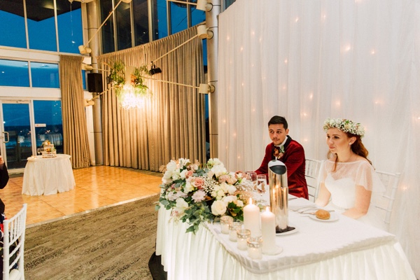 city beach wedding reception main table